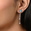 Silver Elsa Solitaire Dangler Earrings