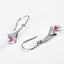 CLARA 925 Sterling Silver Pink Solitaire Earrings 