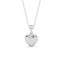 Silver Dua Heart Pendant Chain Necklace