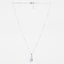 Silver Nera Pink Cushion Solitaire Pendant Chain