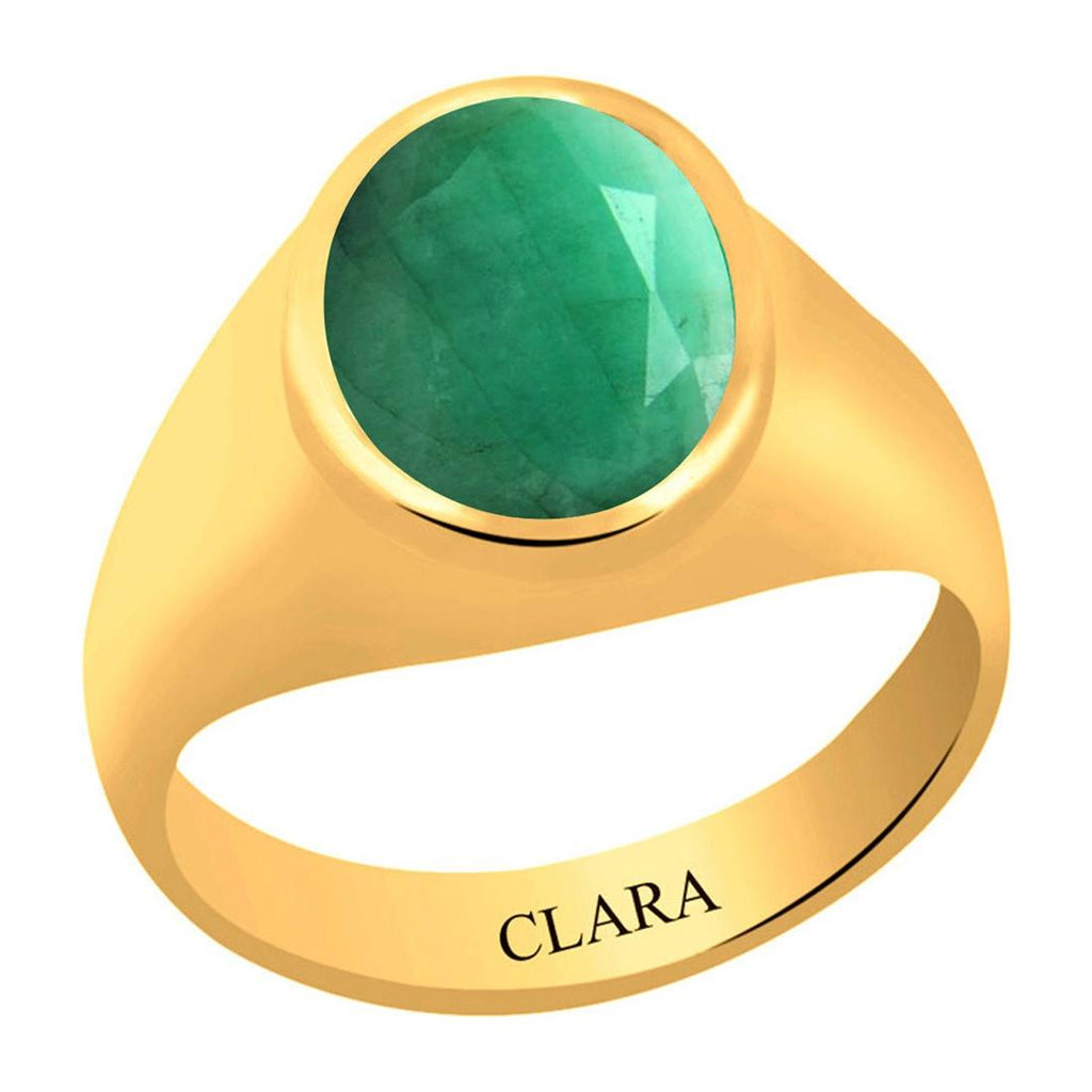 Certified Emerald Panna Bold Panchdhatu Ring 6.5cts or 7.25ratti