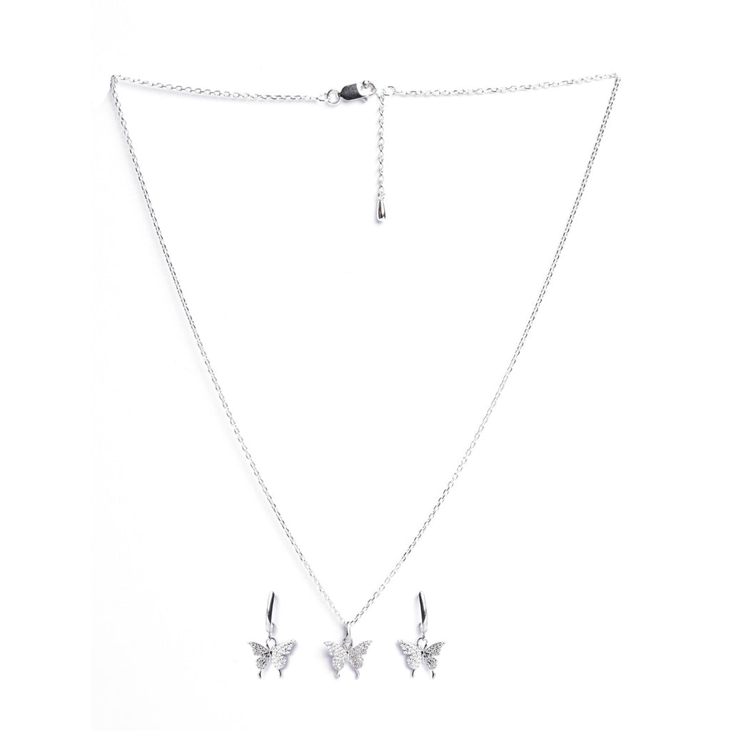 Silver Fia Butterfly Jewellery Set