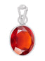 Certified Hessonite (Gomed) Silver Pendant 5.5cts or 6.25ratti