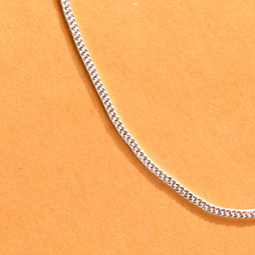 Silver Curb Chain in 18 inches