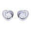 Clara Made with Swiss Zirconia 925 Sterling Silver Platinum Plated Cute Heart Solitaire Earring Gift For Women & Girls