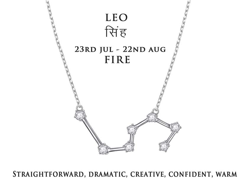 Hope Leo Yellow Gold Zodiac Pendant Online Jewellery Shopping India |  Dishis Designer Jewellery