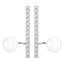 CLARA 925 Sterling Silver Pearl Ichika Earrings | Rhodium Plated, Swiss Zirconia , Screw Back | Gift for Women & Girls