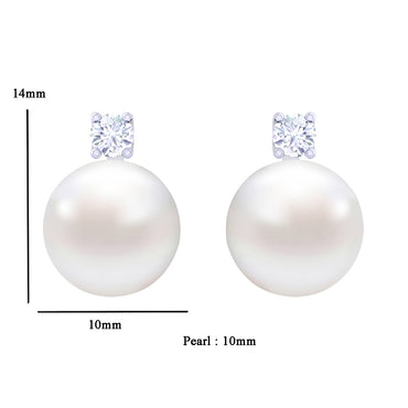 Silver Classic Pearl Earrings