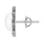 CLARA 925 Sterling Silver Real Pearl Stud Aoi Earrings | Rhodium Plated, Swiss Zirconia , Screw Back | Gift for Women & Girls