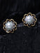 CLARA 925 Sterling Silver Pearl Stud Lotus Earrings