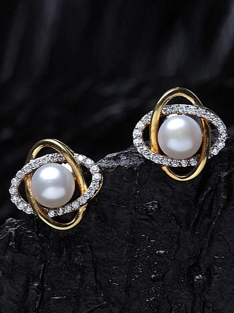 Pearl and Diamond Cluster Stud Earrings – Bailey's Fine Jewelry