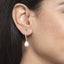 CLARA 925 Sterling Silver Classic Pearl Earrings | Rhodium Plated, Swiss Zirconia , Screw Back | Gift for Women & Girls