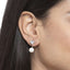 CLARA 925 Sterling Silver Pearl Separable Earrings | Rhodium Plated, Swiss Zirconia , Screw Back | Gift for Women & Girls