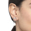 CLARA 925 Sterling Silver Pearl Sara Earrings | Rhodium Plated, Swiss Zirconia , Screw Back | Gift for Women & Girls