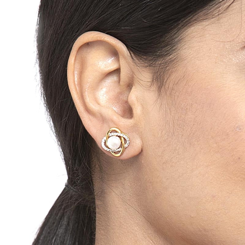 Versatile Elegant Everyday Modern White Keshi Pearl Stud Earrings Gift –  Sarah Cornwell Jewelry
