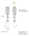 CLARA 925 Sterling Silver Pearl Queen Earrings | Rhodium Plated, Swiss Zirconia, Screw Back | Gift for Women & Girls