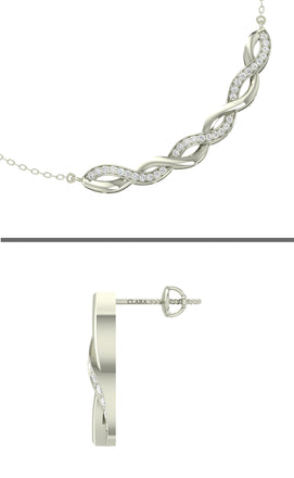 Silver Twist Jewellery Set