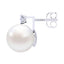 Clara 92.5 Sterling Silver Swiss Zirconia Classic Pearl Earrings Gift for Women and Girls