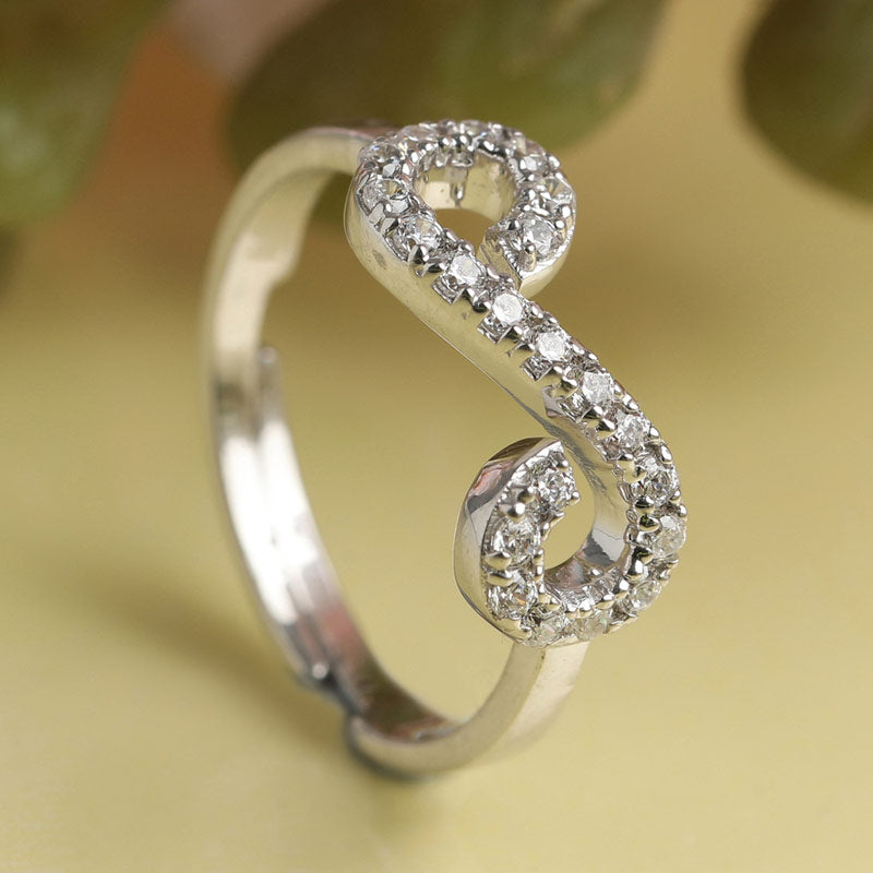 DiamonArt® Cubic Zirconia Sterling Silver Infinity Ring - JCPenney