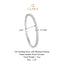 CLARA 925 Sterling Silver Oval Solitaire Bangle Swiss Zirconia, Rhodium Plated Gift for Women and Girls