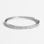 CLARA 925 Sterling Silver Marquise Solitaire Bangle Swiss Zirconia, Rhodium Plated Gift for Women and Girls