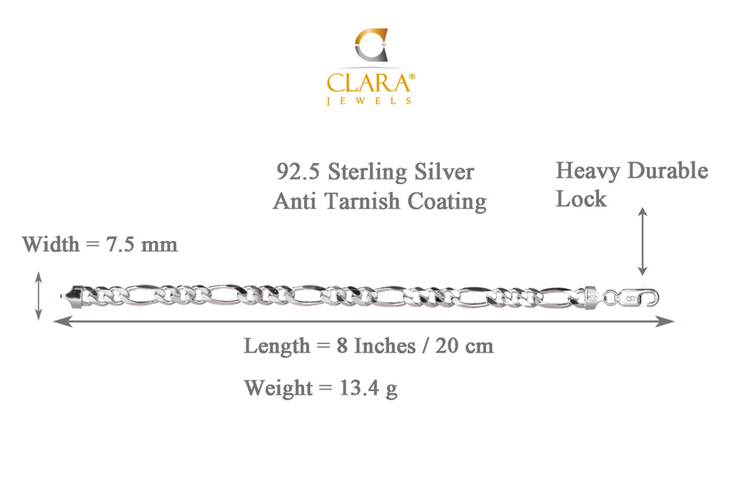 6-Link Heavy Mens Silver Bracelet 30mm | Silverwow.net – SilverWow™