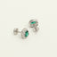 CLARA 925 Sterling Silver Dark Green Cushion Earring Rhodium Plated, Swiss Zirconia Gift for Women & Girls