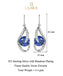 CLARA 925 Sterling Silver Royal Blue Eye Earring Rhodium Plated, Swiss Zirconia Gift for Women & Girls