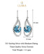 CLARA 925 Sterling Silver Sky Blue Eye Earring Rhodium Plated, Swiss Zirconia Gift for Women & Girls