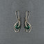 CLARA 925 Sterling Silver Dark Green Eye Earring | Rhodium Plated, Swiss Zirconia | Gift for Women & Girls