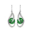 CLARA 925 Sterling Silver Dark Green Eye Earring Rhodium Plated, Swiss Zirconia Gift for Women & Girls