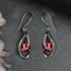 CLARA 925 Sterling Silver Blood Red Eye Earring | Rhodium Plated, Swiss Zirconia | Gift for Women & Girls
