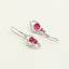 CLARA 925 Sterling Silver Blood Red Eye Earring Rhodium Plated, Swiss Zirconia Gift for Women & Girls