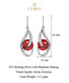 CLARA 925 Sterling Silver Blood Red Eye Earring Rhodium Plated, Swiss Zirconia Gift for Women & Girls