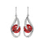 CLARA 925 Sterling Silver Blood Red Eye Earring Rhodium Plated, Swiss Zirconia Gift for Women & Girls