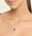 CLARA 925 Sterling Silver Royal Blue Heart Pendant Rhodium Plated, Swiss Zirconia Gift for Women & Girls