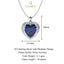 CLARA 925 Sterling Silver Royal Blue Heart Pendant | Rhodium Plated, Swiss Zirconia | Gift for Women & Girls