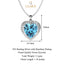 CLARA 925 Sterling Silver Sky Blue Heart Pendant | Rhodium Plated, Swiss Zirconia | Gift for Women & Girls