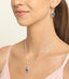 CLARA 925 Sterling Silver Royal Blue Eye Pendant Earring Chain Jewellery Set Rhodium Plated, Swiss Zirconia Gift for Women & Girls