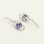 CLARA 925 Sterling Silver Royal Blue Eye Pendant Earring Chain Jewellery Set | Rhodium Plated, Swiss Zirconia | Gift for Women & Girls