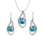 Silver Sky Blue Eye Jewellery Set