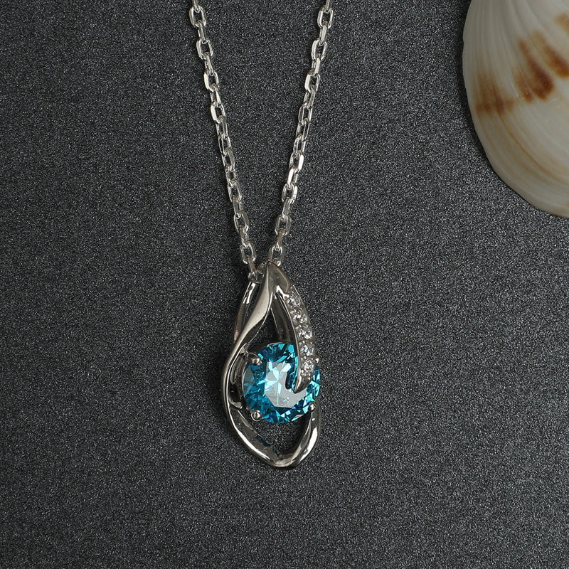 Milky Aquamarine Faceted Oval Sterling Silver Pendant, 18-inch Box Chain -  Walmart.com