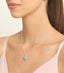 CLARA 925 Sterling Silver Sky Blue Eye Pendant | Rhodium Plated, Swiss Zirconia | Gift for Women & Girls