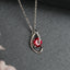 CLARA 925 Sterling Silver Blood Red Eye Pendant | Rhodium Plated, Swiss Zirconia | Gift for Women & Girls