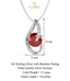 CLARA 925 Sterling Silver Blood Red Eye Pendant Rhodium Plated, Swiss Zirconia Gift for Women & Girls