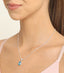 CLARA 925 Sterling Silver Sky Blue Tear Drop Pendant | Rhodium Plated, Swiss Zirconia | Gift for Women & Girls