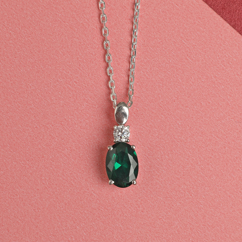 Buy Tempting KPN54 Turkish Circular Multi Green Stone Chain Necklace Online  | Kessa