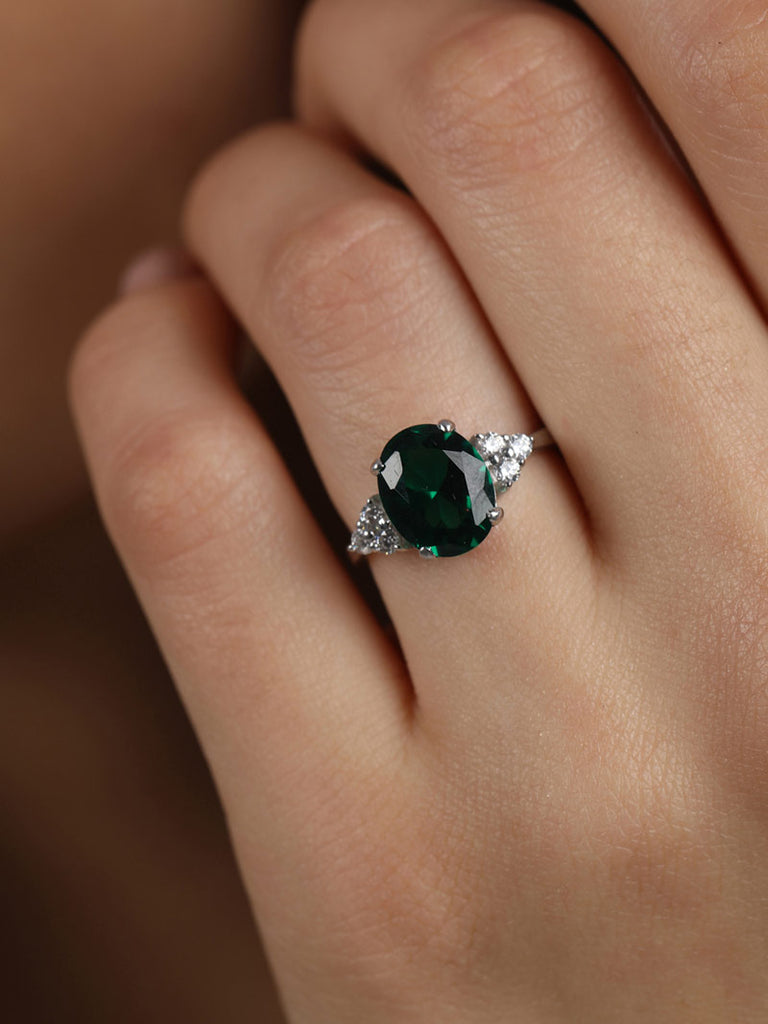 Buy Green Cocktail Ring for Women, Emerald Rings, Gold Ring, Big Stone Ring,  Oversized Ring, Green Stone Ring, Gold Chunky Ring Online in India - Etsy