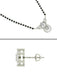 CLARA 925 Sterling Silver Aria Mangalsutra Tanmaniya Pendant Earring Jewellery Set with Chain Gift for Women and Girls