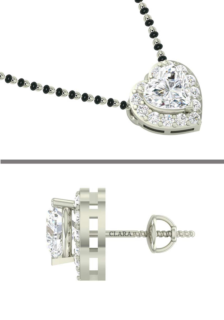 Heart Shape Pink CZ Crystal Necklace Earring & Adjustable Ring Set – Neshe  Fashion Jewelry